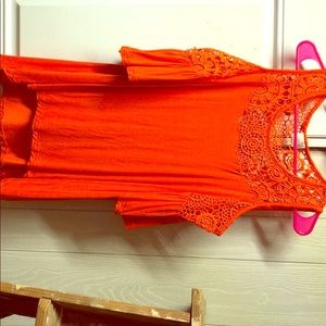 Bright orange shirt